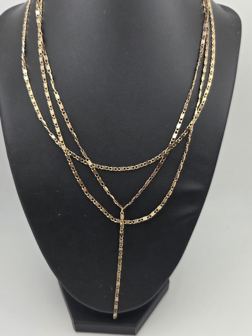 SUGARFIX by BaubleBar Gold Tone Triple Layered Y-Necklace